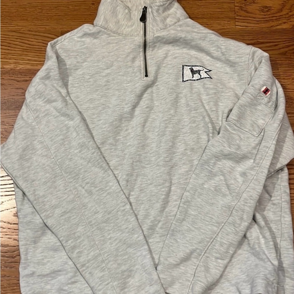 The Black Dog Light Gray Zip-Up Sweater